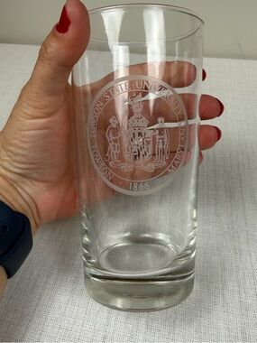 Towson State University Etched Glass Tumbler - Maryland Collectible